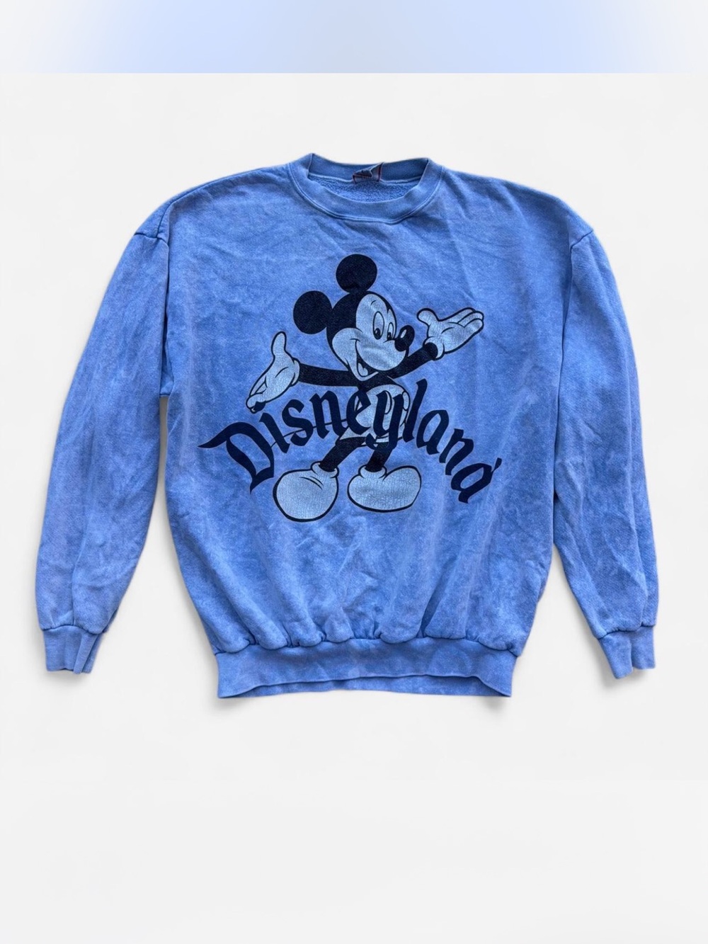 Vintage 90s Y2K Disney Mickey Mouse Disneyland Blue Crewneck Sweatshirt